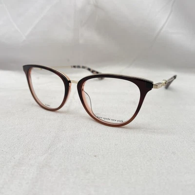 Gafas Kate Spade para mujer Valencia Phantos borde completo rojas/doradas usadas Foto 1 de 4