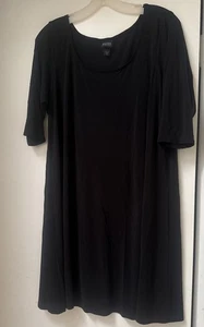 Eileen Fisher Tunic/Dress 100% Silk Black Sz XL - Picture 1 of 15