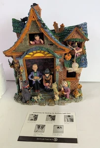 Dept 56 Halloween Lit Spooky House Scene AWESOME NOS - Picture 1 of 18
