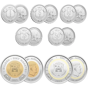 SAN MARTIN 2025 - serie 7 monedas S/C  Rey Willen Paises Bajos - Picture 1 of 1