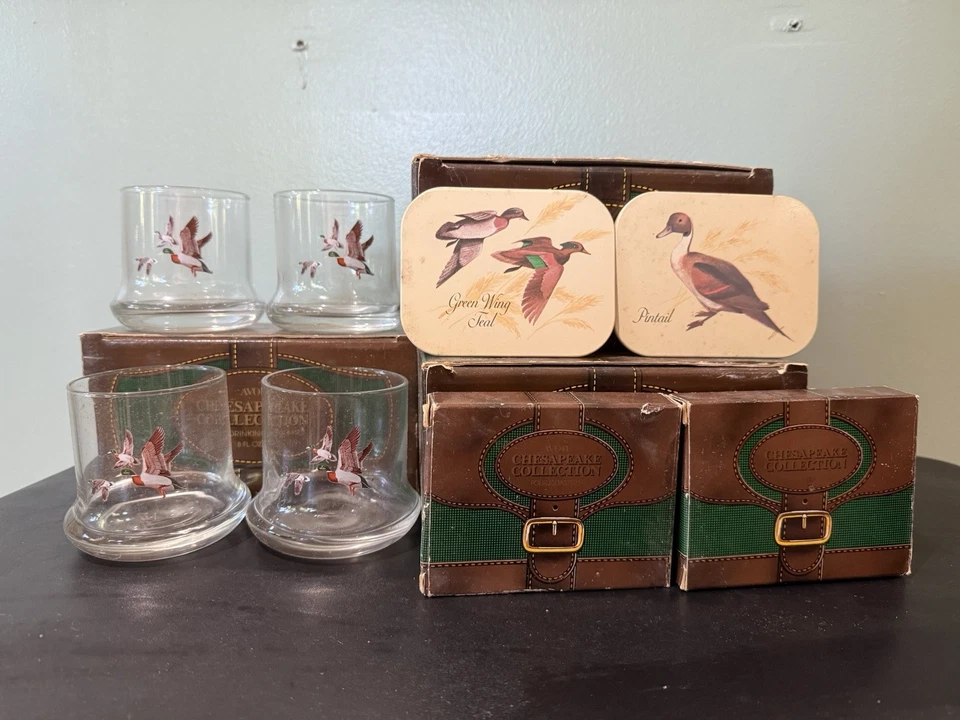 Colección Avon Chesapeake de colección 2 vasos 8 oz patos mallardos Foto 1 de 3