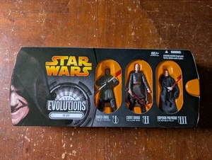 STAR WARS Evolutions: The Sith Darth Maul Dooku Palpatine Action Figure Set 2005 - Picture 1 of 4