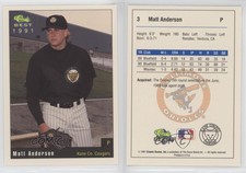 1991 Classic Best Kane County Cougars Matt Anderson #3