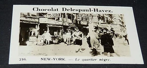 PHOTO CHOCOLAT DELESPAUL-HAVEZ 1950 ETAT UNIS USA NEW-YORK QUARTIER NOIR HARLEM - Imagen 1 de 2