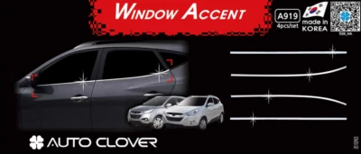 Moldura de ventana adorno cromado 4 piezas A919 EMS para Hyundai Tucson 2010~2015 Foto 1 de 4