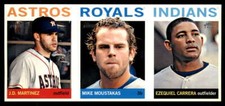 2013 Topps Heritage Ad Panel J.D. Martinez/Mike Moustakas/Ezequiel Carrera