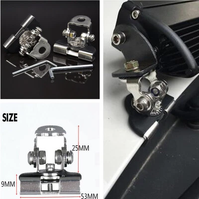 Car Universal 2x A Pillar Hood Led Work Light bar Base Mount Bracket lamp Holder - Image 1 of 4