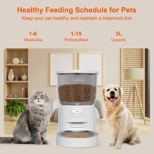 3L Automatischer Futterspender Futterautomat Pet Feeder mit Timer Katze & Hunde - Bild 1 von 10