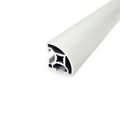 Aluminiumprofil 30x30 R25 Nut 8 B 100-2.900 mm Aluprofil halbrund - Bild 1 von 3