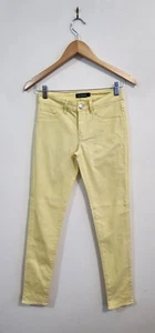 SABA DENIM Label Womens Yellow Stretch Jeggings Pants Size 24 - Picture 1 of 9