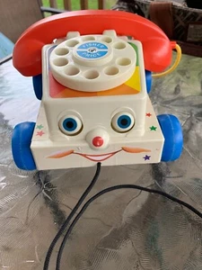 Fisher Price Chatter Phone 2009 #747 1961 1985 ¡El teléfono que hace clic funciona! Raro - Imagen 1 de 7