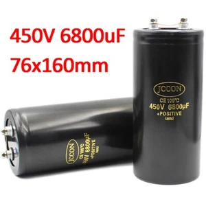 Condensador electrolítico de filtrado de audio de alimentación a tornillo 6800uF 450V 105°C 76x160mm - Imagen 1 de 4