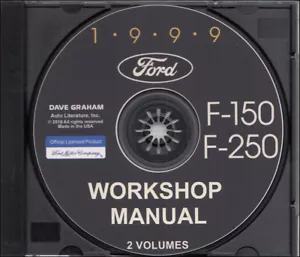 1999 Ford F150 F250 Tienda Manual Juego CD F-150 F-250 Truck Reparación Servicio - Imagen 1 de 3