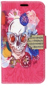 HR Wireless Cell Phone Case for LG K7 Fashion Skull Flowers Day of The Dead - Picture 1 of 2