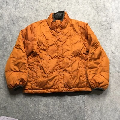 REI Reversible Down Jacket Boys Small S (8) Orange Gray Full Zip Puffer Skiing - Image 1 of 4