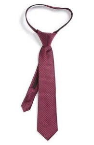 Nordstrom Boy's Holiday Houndstooth Silk Zipper Tie L38054 One Size - Picture 1 of 2