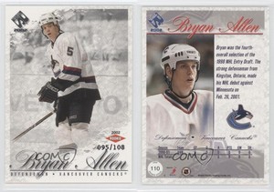 2001-02 Pacific Private Stock Silver /108 Bryan Allen #110