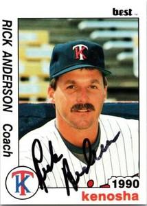 Rick Anderson autographed baseball card (Kenosha Twins) 1990 Best Rookie #28