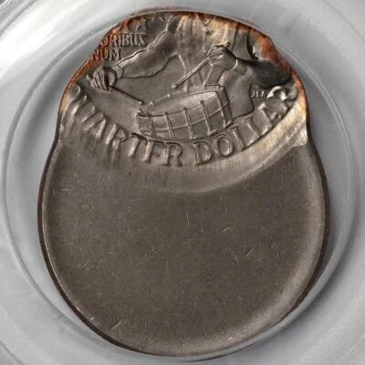 1976 PCGS MS64 65% Off Center Bicentennial Quarter Mint Error Amazing Eye Appea - Image 1 of 4