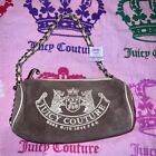 Vintage Grey Juicy Couture Barrel Bag Purse Satchel Velour Scottie Dog Y2K