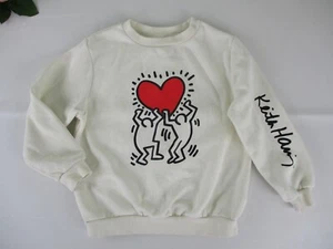H&M Kids Youth Keith Haring Heart Sweatshirt size 6 - Picture 1 of 7