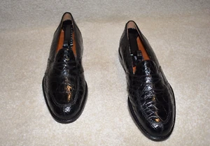 GORGEOUS GARYS INTERNATIONAL "GENUINE CROCODILE" HAND MADE LOAFERS 10 M $1795 - Picture 1 of 8