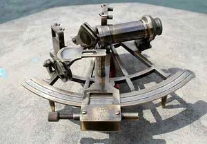 Antique Brass Working Marine Sextant Collectible Vintage Nautical Ship Astrolabe - Picture 1 of 4