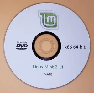 Linux Mint 21.1 Vera MATE Edition Live CD Bootable DISC Linux OS x86 64bit - Picture 1 of 4