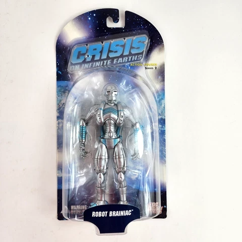 DC Direct Crisis on Infinite Earths ROBOT BRAINIAC Action Figure Set RARE NEW Cover