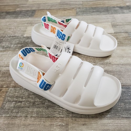 Sandali UGG uomo sportivi Yeah Slides slingback taglia 12 scarpe Special Olympics