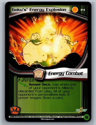 Dragon Ball Z CCG Goku's Energy Explosion #P4 Limited Promo DBZ TCG Babidi Saga - Image 1 of 2