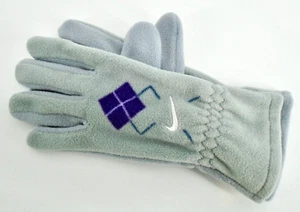 Nike Fleece Gloves 2.0 Adult Small/Medium Grey/White/Purple - Picture 1 of 5