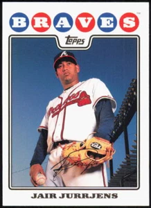2008 Topps #428 Jair Jurrjens Atlanta Braves FACSIMILE AUTO Baseball Card - Picture 1 of 2
