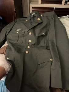 US Army Class A Jacket Men's 44L Green Dress Coat Lined - Bild 1 von 2