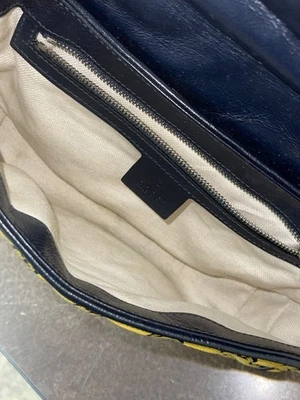 GUCCI MARMONT Shoulder Messenger Bag Purse Yellow Quilted Canvas 443497 - Image 1 of 4