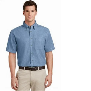 Port & Company ® - Camisa vaquera de manga corta Value SP11 tallas XS-6XL - Imagen 1 de 3