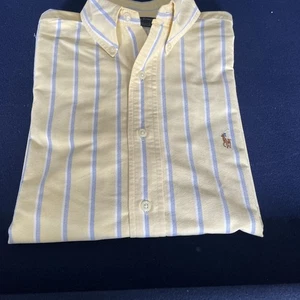 Herren Ralph Lauren Yarmouth Oxford 100% Baumwolle gelb gestreift Hemd 15,5-32/33 - Bild 1 von 9