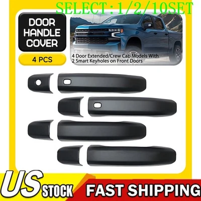 Exterior Door Handle Trim Cover for 19-25 Chevy Silverado GMC Sierra 1500 1~10X - Image 1 of 4