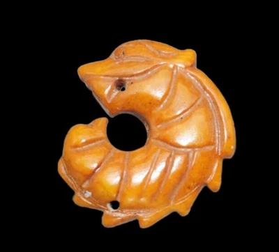 Antiguo Estilo Jade Cerdo-Dragón Amuleto Tallado Jade Colgante Cultural Chino Foto 1 de 4