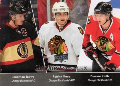 2010-11 Upper Deck #199 Jonathan Toews / Patrick Kane / Duncan Keith CL - Image 1 of 2