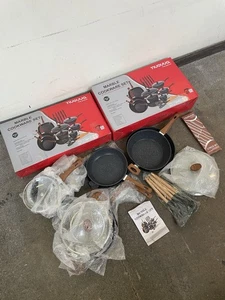 NUOVVA Marble Non-Stick Cookware Set – Induction Pots & Pans - BRAND NEW - Dents - Picture 1 of 5
