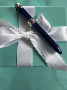 Tiffany & Co Paloma Picasso Groove Purse Pen Blue Enamel Sterling Silver 925 - Picture 1 of 6
