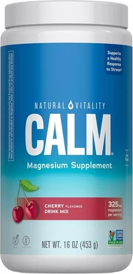 Natural Vitality Calm, suplemento de citrato de magnesio, mezcla de bebidas en polvo apoya A Foto 1 de 2