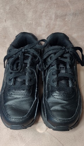 Nike Air Max 90 LTR GS Scarpe Sneakers Triple Nero CD6867 001 Bambini Taglia 1Y