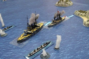 DEEP WATER NAVAL MAT OCEAN GAMING MAT ATLANTIC PACIFIC INDIAN PVC MAT 48" x 48" - Picture 1 of 12