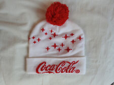 Coca Cola Coke Holiday Beanie Hat White Advertising Greece New