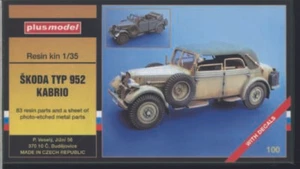 Plus Modelo 100 - 1:35 Resina Bausatz Skoda Tipo 952 Cabrio Segunda Guerra Mundial - Imagen 1 de 1