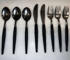 MCM Stainless JAPAN Lot 3 Dinner Fork 2 Knife 3 Soup Spoons VINTAGE cool 4school