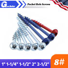 8# Pocket Hole Screws Square Drive Self Tapping Wood Screws 1" 1-1/4" 1-1/2" 2"
