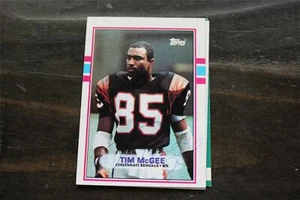 TARJETA DE FÚTBOL AMERICANO AUTOGRAFIADA DE TIM MCGEE CINCINNATI BENGALS - Imagen 1 de 1
